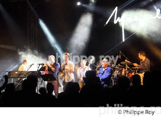 ANDRE MINVIELLE, CHANTEUR DE JAZZ GASCON EN CONCERT , FESTIVAL MUSICALARUE, LUXEY, LANDES. (00C04008.jpg)