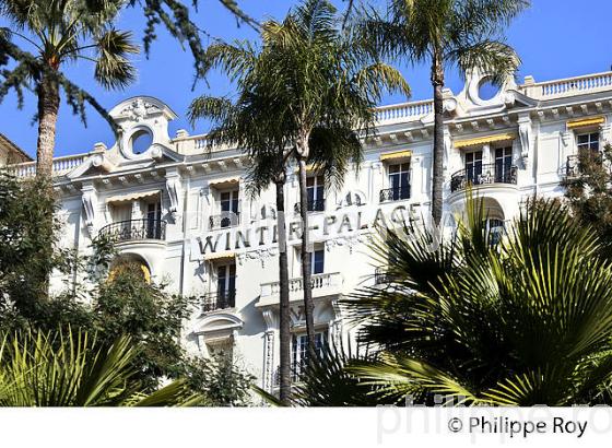 HOTEL WINTER PALACE, HOTELLERIE DE LA BELLE EPOQUE, VILLE DE MENTON , COTE D' AZUR. (06F01035.jpg)