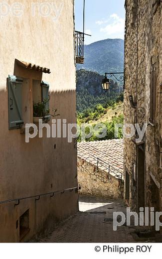VILLAGE PERCHE   DE BRIANCONNET , VALLEE DE L'  ESTERON, ALPES MARITIMES. (06F02109.jpg)