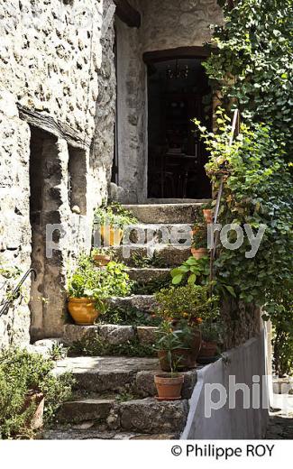 VILLAGE PERCHE   DE GARS, VALLEE DE L'  ESTERON, ALPES MARITIMES. (06F02132.jpg)