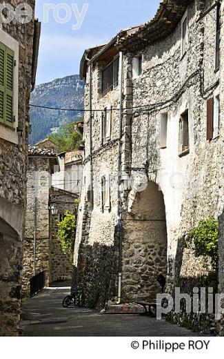 VILLAGE PERCHE   DE GARS, VALLEE DE L'  ESTERON, ALPES MARITIMES. (06F02138.jpg)