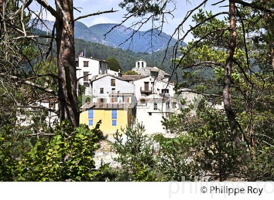 VILLAGE PERCHE   DECOLLONGUES, VALLEE DE L'  ESTERON, ALPES (06F02219.jpg)