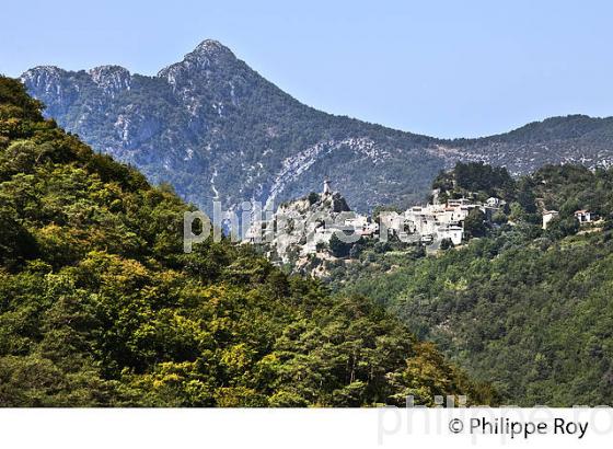 VILLAGE FORTIFIE   DE SIGALE , VALLEE DE L'  ESTERON, ALPES MARITIMES. (06F02418.jpg)
