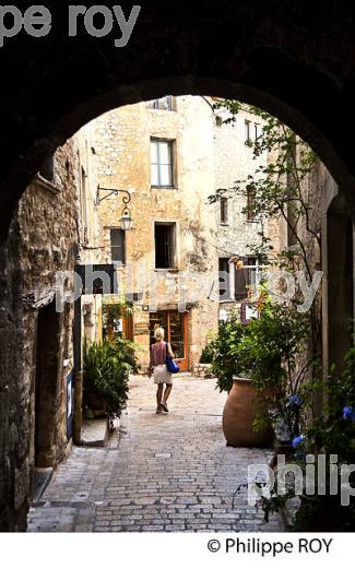 VILLAGE PERCHE  DE TOURRETTES SUR LOUP, VALLEE DU LOUP,  ALPES MARITIMES. (06F02803.jpg)