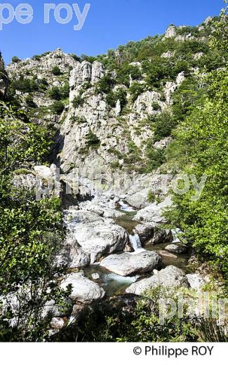 LES  GORGES DE LA BORNE, MASSIF DU TANARGUE,   BAS-VIVARAIS, ARDECHE. (07F01402.jpg)
