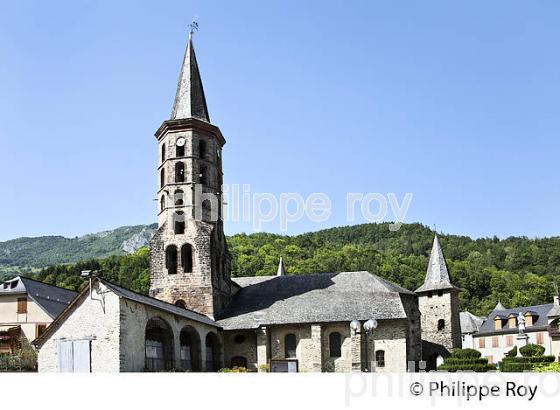 EGLISE DU  VILLAGE DE BONAC IRAZEIN,  VALLEE DU BIROS,  MASSIF DU VALIER,  COUSERANS, ARIEGE. (09F00334.jpg)