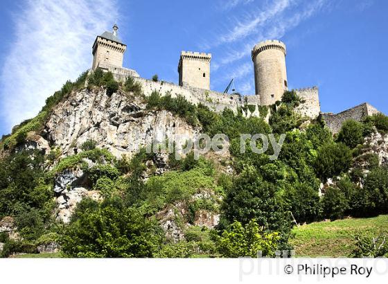 LE CHATEAU FORT DES COMTES DE FOIX,  VILLE DE FOIX, ARIEGE. (09F00632.jpg)