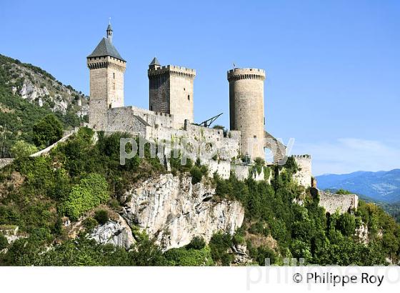 LE CHATEAU FORT DES COMTES DE FOIX,  VILLE DE FOIX, ARIEGE. (09F00636.jpg)