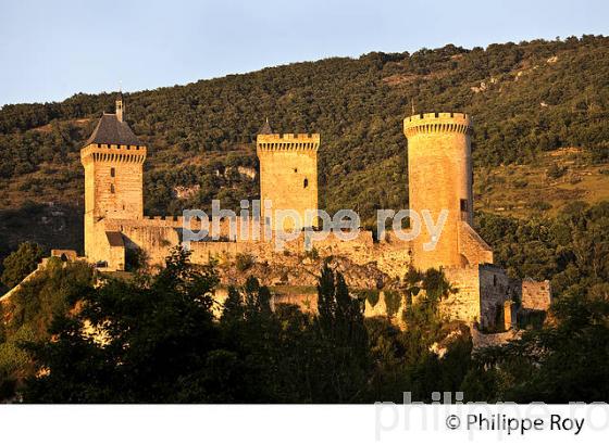 LE CHATEAU FORT DES COMTES DE FOIX,  VILLE DE FOIX, ARIEGE. (09F00709.jpg)