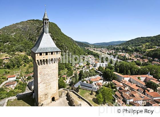 LE CHATEAU FORT DES COMTES DE FOIX,  VILLE DE FOIX, ARIEGE. (09F00731.jpg)