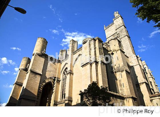 CATHEDRALE SAINT-JUST, VILLE DE NARBONNE,  AUDE, OCCITANIE. (11F00133.jpg)