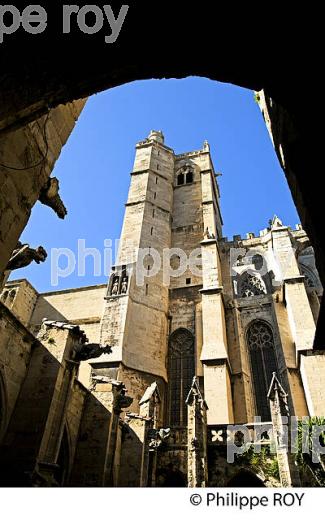 CATHEDRALE SAINT-JUST, VILLE DE NARBONNE,  AUDE, OCCITANIE. (11F00140.jpg)