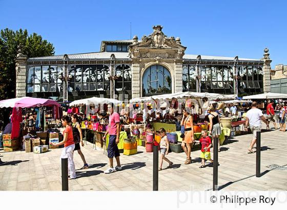 MARCHE COUVERT, HALLES,  VILLE DE  NARBONNE, AUDE, OCCITANIE. (11F00503.jpg)