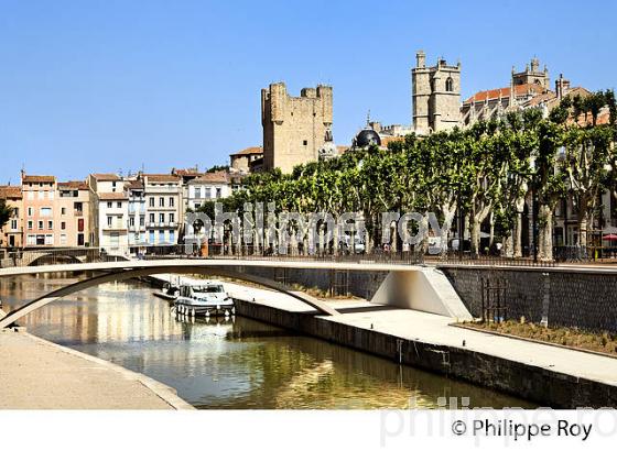 CANAL DE LA ROBINE, VILLE DE NARBONNE, AUDE, OCCITANIE. (11F00539.jpg)