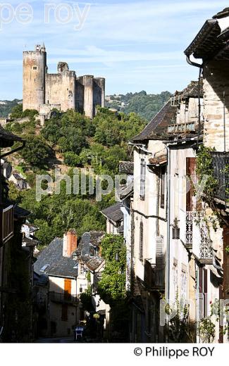 VILLAGE FORTIFIE DE NAJAC, VALLEE DE L' AVEYRON, BASTIDE DU ROUERGUE, AVEYRON (12F00123.jpg)