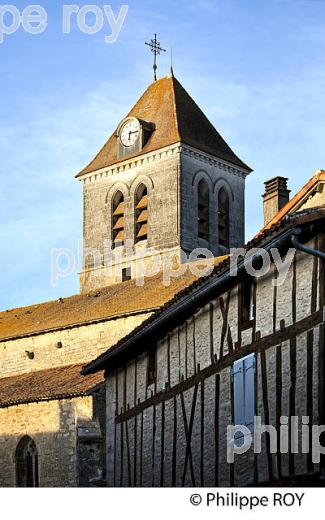 VILLAGE MEDIEVAL  DE NANTEUIL EN VALLEE, VALLEE DE L' ARGENTOR  CHARENTE. (16F01320.jpg)
