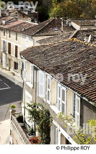 LE VILLAGE MEDIEVAL  DE  MONTIGNAC-CHARENTE, VALLEE DE LA CHARENTE . (16F01528.jpg)