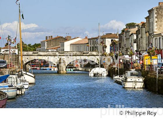 PORT DE MARANS ET SEVRE NIORTAISE, MARAIS POITEVIN, CHARENTE MARITIME. (17F07809.jpg)