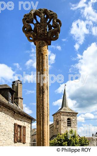 LE VILLAGE  MEDIEVAL DE MEYMAC, PLATEAU DE MILLEVACHES, CORREZE, LIMOUSIN. (19F01517.jpg)