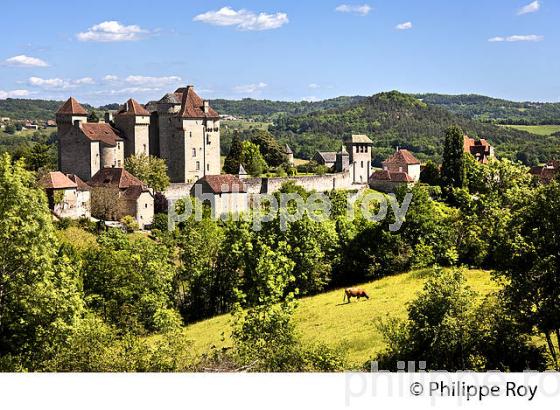 VILLAGE DE CUREMONTE, VALLEE DE LA DORDOGNE, CORREZE, LIMOUSIN. (19F02713.jpg)