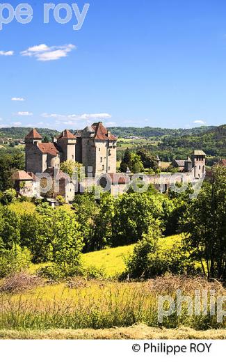 VILLAGE DE CUREMONTE, VALLEE DE LA DORDOGNE, CORREZE, LIMOUSIN. (19F02722.jpg)