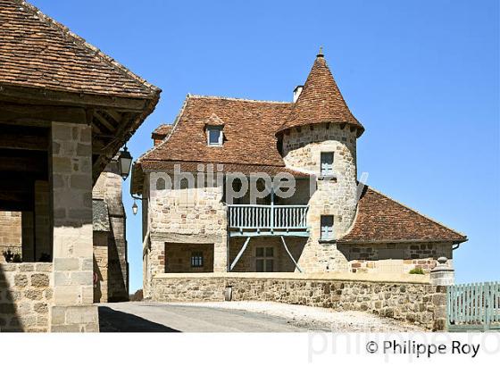 VILLAGE DE CUREMONTE, VALLEE DE LA DORDOGNE, CORREZE, LIMOUSIN. (19F02738.jpg)