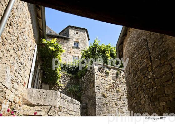 VILLAGE PERCHE   DE TURENNE,  VALLEE DE LA TOURMENTE, CORREZE, LIMOUSIN. (19F02934.jpg)