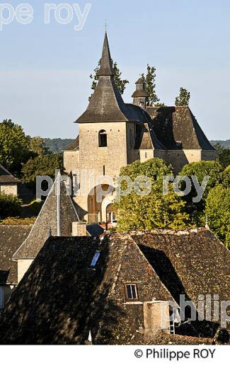 VILLAGE PERCHE   DE TURENNE,  VALLEE DE LA TOURMENTE, CORREZE, LIMOUSIN. (19F02940.jpg)