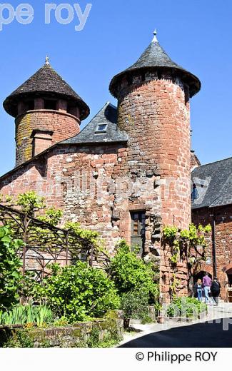VILLAGE FORTIFIE  DE COLLONGES LA ROUGE,    CORREZE, LIMOUSIN. (19F06202.jpg)