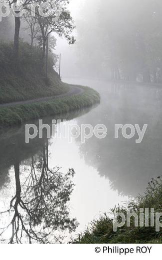 PAYSAGE FLUVIAL,  LE CANAL DE BOURGOGNE,  EN AUXOIS , COTE D' OR. (21F00532.jpg)