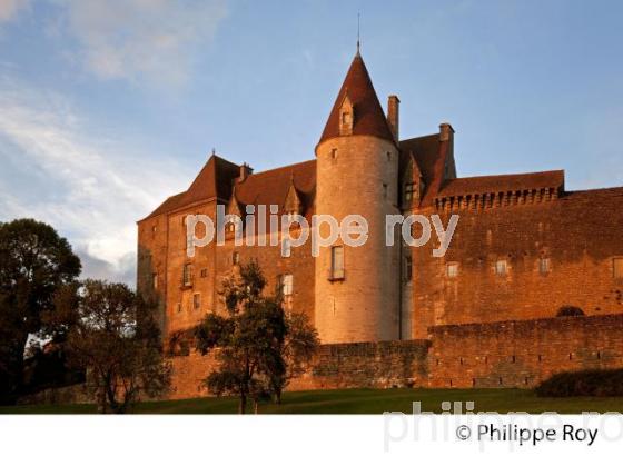 CHATEAU DE CHATEAUNEUF EN AUXOIS,  CANAL DE BOURGOGNE,  COTE D' OR. (21F00717.jpg)