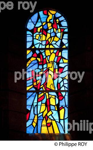 EGLISE DE SOUS PARSAT PEINTE PAR GABRIEL CHABRAT,  CREUSE, LIMOUSIN. (23F00220.jpg)