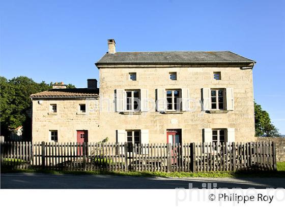 MAISON DE MARTIN NADAUD, MACON DE LA CREUSE, VILLAGE DE SOUBREBOST,   LIMOUSIN. (23F00439.jpg)