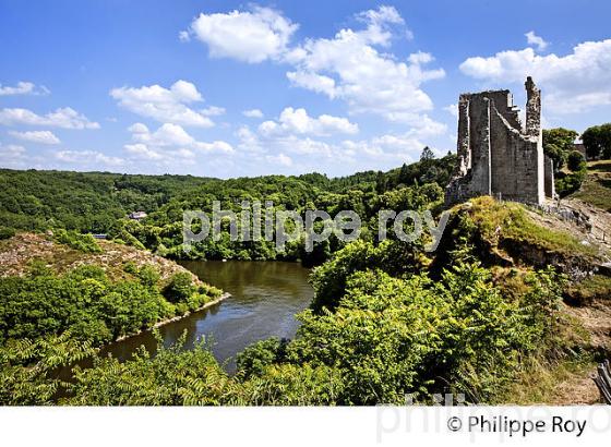 CHATEAU DE CROZANT, VALLEE DES PEINTRES,  CREUSE,  LIMOUSIN. (23F01626.jpg)