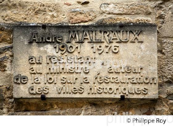 ANDRE MALRAUX, VIEUX SARLAT, PERIGORD, DORDOGNE, FRANCE (24F06310.jpg)