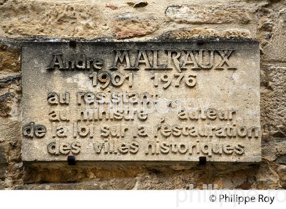 ANDRE MALRAUX, VIEUX SARLAT, PERIGORD, DORDOGNE, FRANCE (24F06310.jpg)