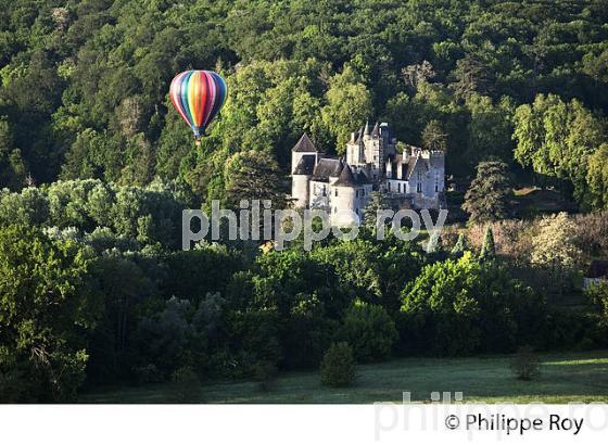 MONTGOLFIERE ET  CHATEAU DE  FAYRAC, PERIGORD NOIR , VALLEE DE LA  DORDOGNE. (24F06833.jpg)