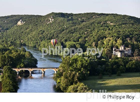 LA DORDOGNE, MONTGOLFIERE ET CHATEAU DE  FAYRAC, PERIGORD NOIR , VALLEE DE LA  DORDOGNE. (24F06835.jpg)