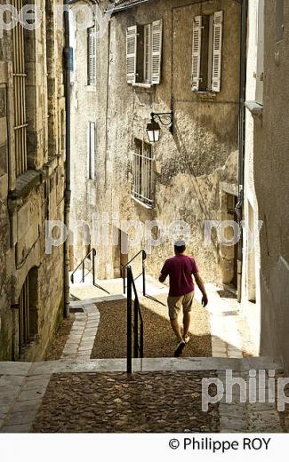 ESCALIERS DE LA RUE DE L' ABREUVOIR , CITE MEDIEVALE  DE PERIGUEUX (24F09135.jpg)