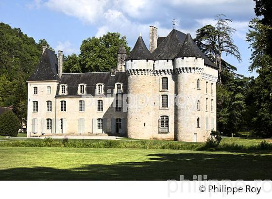 CHATEAU  , VILLAGE DE CAMPAGNE, VALLEE VEZERE, PERIGORD NOIR, (24F10626.jpg)