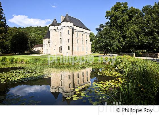 CHATEAU  , VILLAGE DE CAMPAGNE, VALLEE VEZERE, PERIGORD NOIR, (24F10628.jpg)