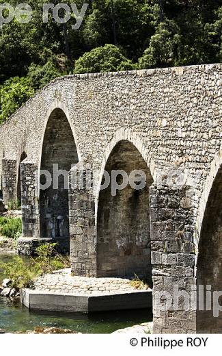 PONT VIEUX  SUR LE GARDON SAINT-JEAN, SAINT-JEAN-DU-GARD , VALLEE BORGNE, CORNICHE DES   CEVENNES , GARD. (30F00710.jpg)