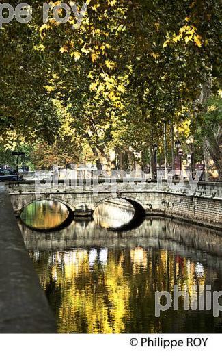 CANAL DE LA FONTAINE ,  VILLE DE NIMES ,  GARD, LANGUEDOC. (30F01429.jpg)