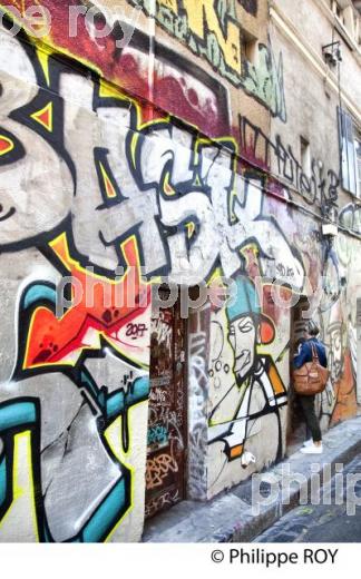 STREET ART, GRAFF SUR MUR DE MAISON, RUE GRAMAT, TOULOUSE. (31F02725.jpg)