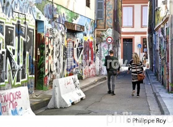 STREET ART, GRAFF SUR MUR DE MAISON, RUE GRAMAT, TOULOUSE. (31F02726.jpg)