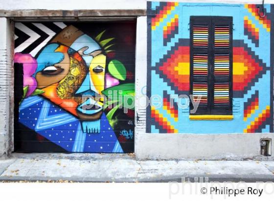 STREET ART, GRAFF SUR MUR DE MAISON, RUE GRAMAT, TOULOUSE. (31F02734.jpg)
