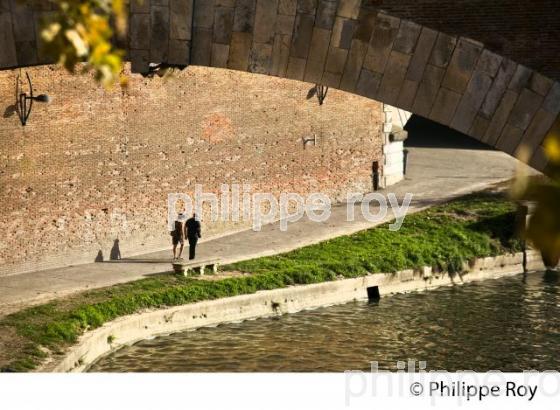 PROMENADE DES QUAIS ET LA GARONNE, ET PONT NEUF, TOULOUSE. (31F03133.jpg)