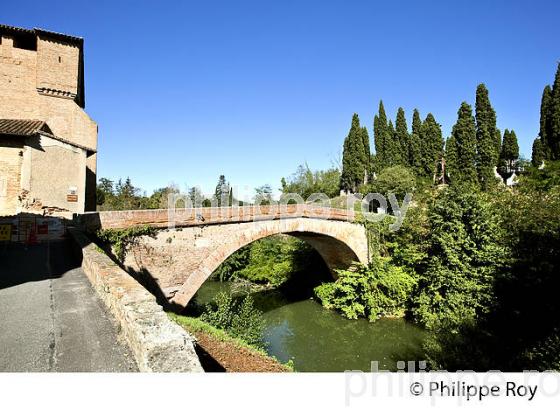 LE VILLAGE DE RIEUX-VOLVESTRE ET  L' ARIZE, VALLEE DE LA GARONNE ,  VIA GARONA, VOLVESTRE. (31F03711.jpg)