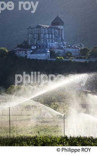 IRRIGATION, AGRICULTURE DE MONTAGNE, VALLEE DE LUCHON,  COMMINGES, HAUTE-GARONNE. (31F05401.jpg)