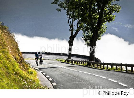 CYCLISTE, COL DE PEYRESOURDE, VALLEE DU LARBOUST, HAUTE-GARONNE. (31F05433.jpg)